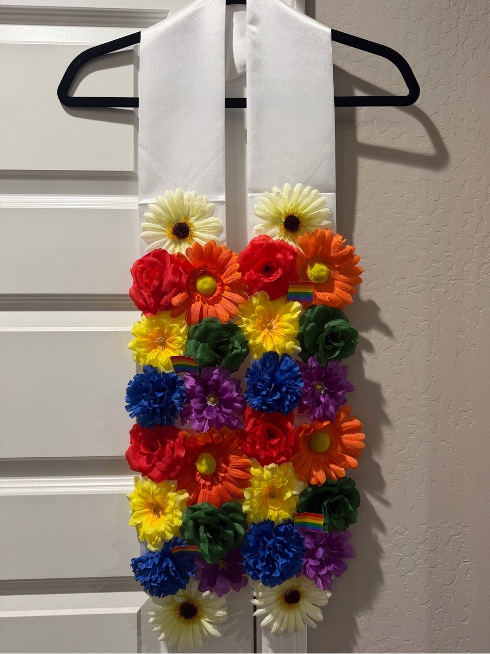 Pride floral  sash/ Rainbow floral sash/lei